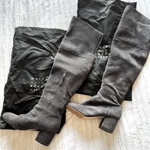 Like New - Blue/Gray Over the Knee Suede Boots